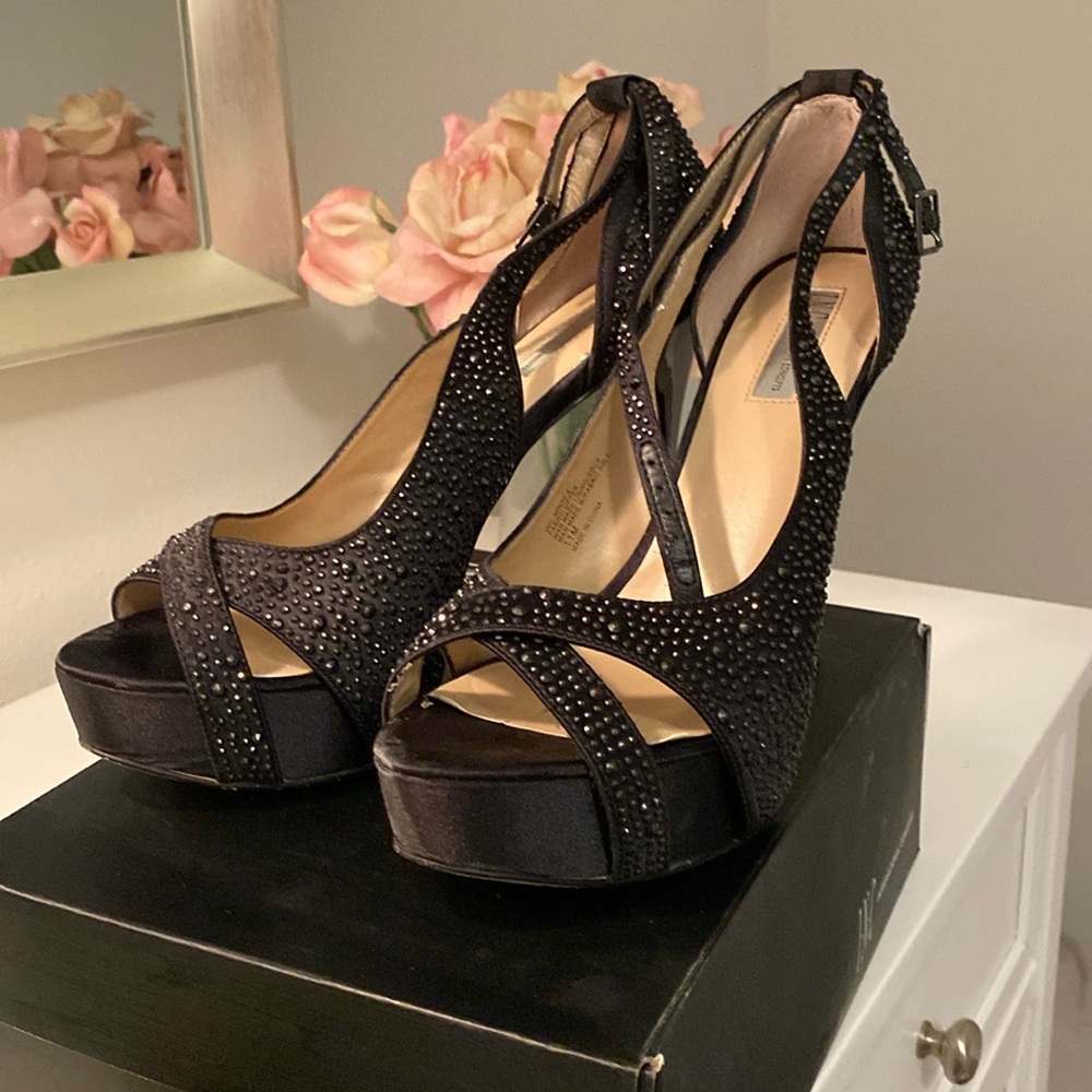 Rhinestone platform heels SZ11